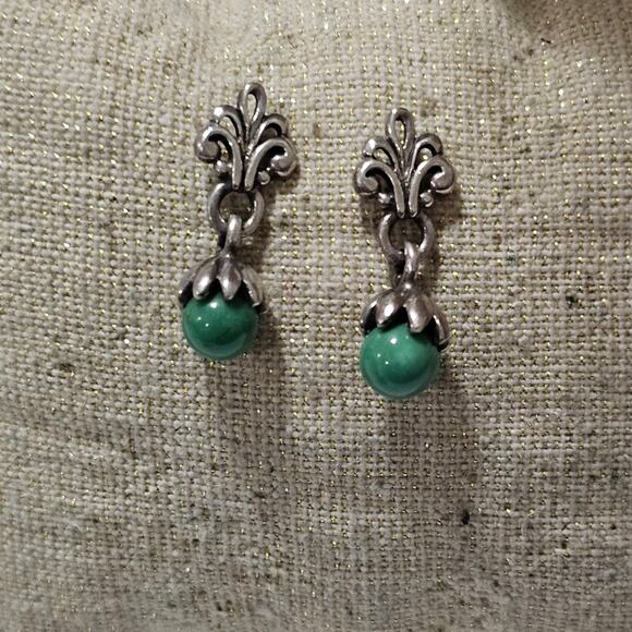 Brighton Jewelry - Brighton‎ fleur-di-lis Vintage Drop Earrings